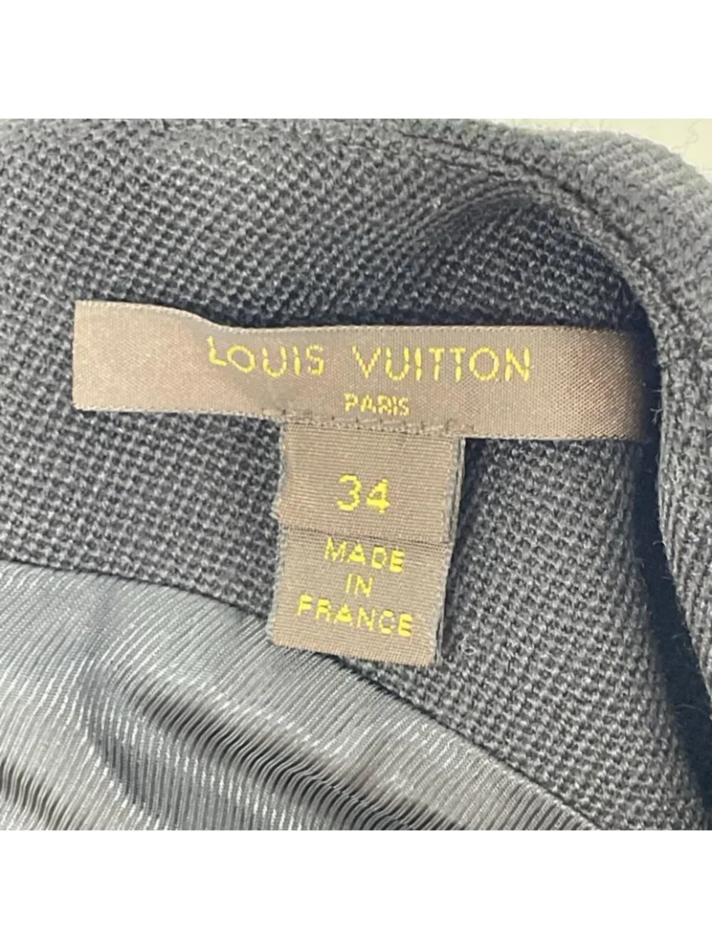 Louis Vuitton Black Wool Blend Sleeveless Flare Dress 34